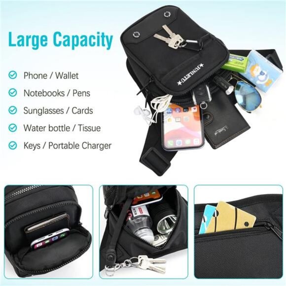 Drop Leg Bag for Men Women Motorcycle Leg Bags Tactical Fanny Pack - Picture 2 of 7